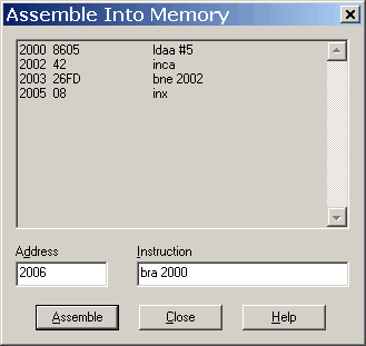 Assembly dialog