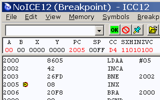 Breakpoint set