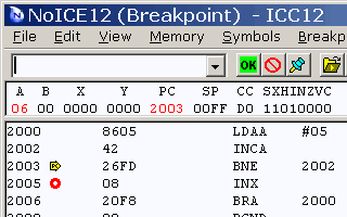 Breakpoint set