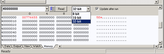 Memory View - 32-bit