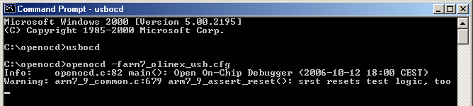 openocd running