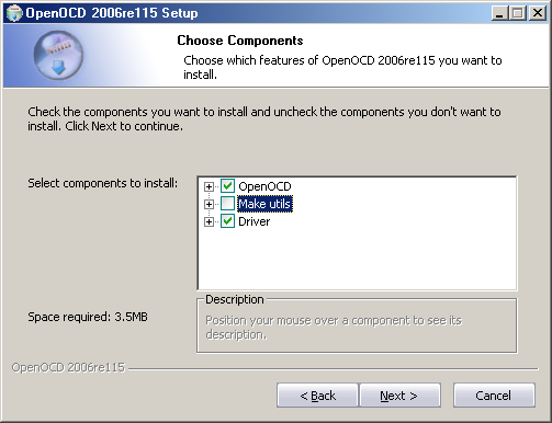 Installing Yagarto OpenOCD